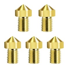 Set 5 duze pentru imprimanta 3D Guider2S Flashforge, 0.8 mm, alama, auriu