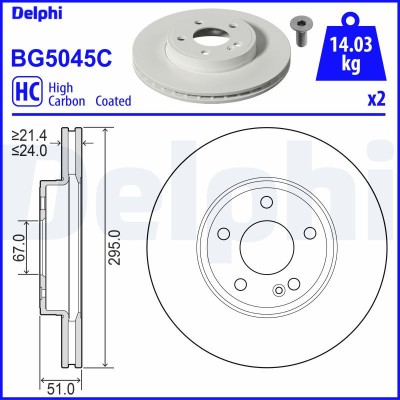 DELPHI BG5045C Disc frana foto
