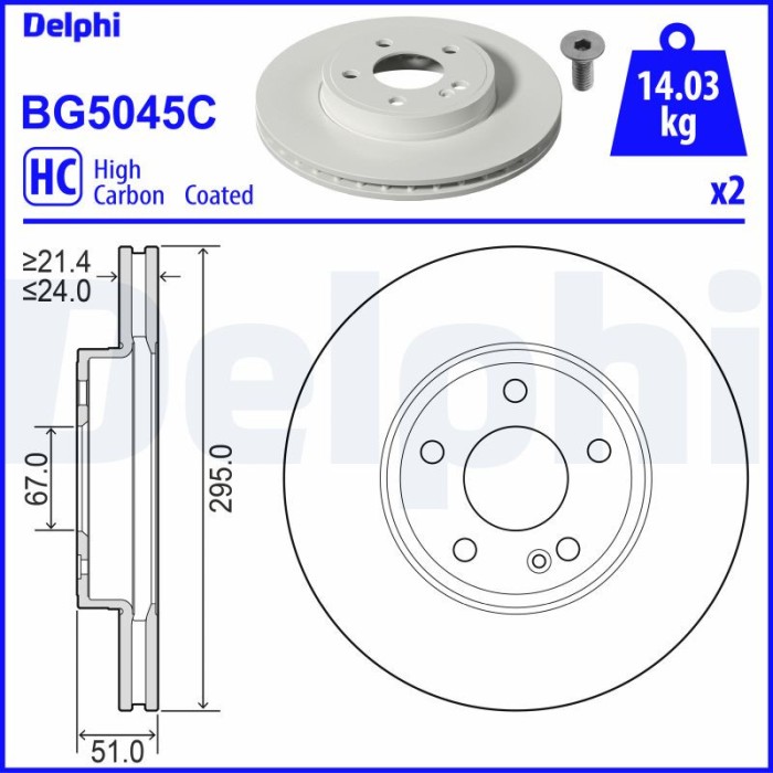 DELPHI BG5045C Disc frana