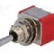 Intrerupator basculant, 3 pozitii, mod comutare (ON)-OFF-(ON), DP3T, {{Producator}} -