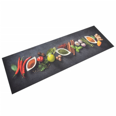 vidaXL Covor de bucătărie lavabil Spices, 60x180cm, catifea 136541 foto