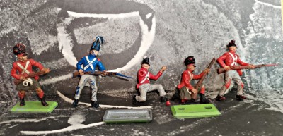 Britains Deetail 1/32 francez britanic Razboaie Napoleoniene 54 mm 5 buc 1971 foto