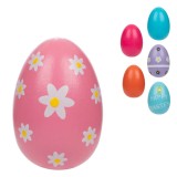 Ou Decorativ de Paste din Lemn Colorat, 6 cm, Set 6 buc, CMCLASS