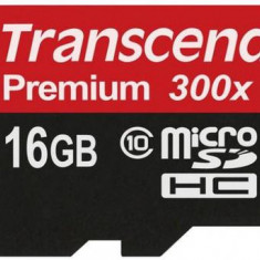 Card de memorie Transcend microSDHC, 16GB, UHS1 + Adaptor