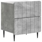 vidaXL Dulap de noapte Gri Beton 43 x 34,5 x 49,5 cm Lemn prelucrat 894301