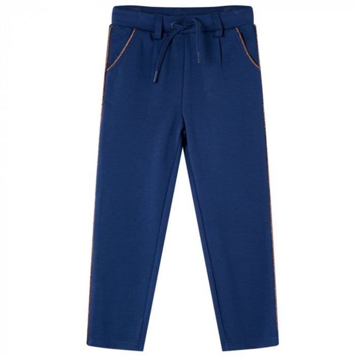 Pantaloni pentru copii cu snur, bleumarin, 104 GartenMobel Dekor