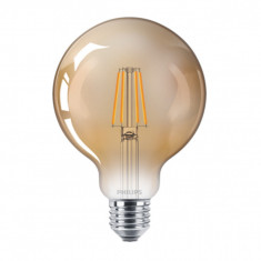 Bec LED Filament Philips 4W(35W) E27 G93 Glob 400 lm 2500K Vintage Gold foto