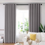 Cumpara ieftin Set draperie din catifea blackout cu inele argintii, Madison, 200x235 cm, densitate 700 g/ml, Martini, 2 buc