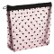Portfard Transparent, Model Inimi, Fermoar Negru, 19x4x16.5cm, Roz și Negru