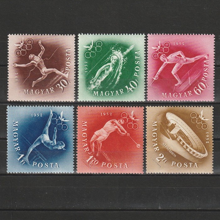 Olimpia Helsinki (Olimpiada Helsinki) LP1313-1318 Ungaria 1952