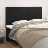 Cumpara ieftin Tăblii de pat, 4 buc, negru, 90x5x78/88 cm, piele ecologică