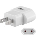 Adaptor de retea SUA Japonia la fisa Euro tip C CEE 7/16 mama 10A, Goobay