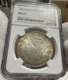 500 Lei 1941 Argint, Romania, NGC MS62