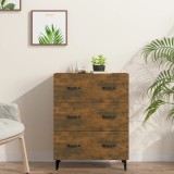 vidaXL Dulap, stejar fumuriu, 69,5x34x90 cm, lemn compozit