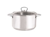 Oala cu capac din sticla Kulinaria Metalac, inox, 24cm, 6l