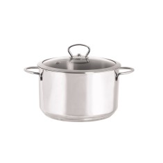 Oala cu capac din sticla Kulinaria Metalac, inox, 24cm, 6l