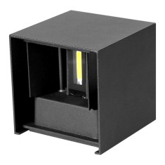 Aplica LED de perete Interior/Exterior Techstar&reg;, Putere 10W, Culoare Lumina 4000K, 1100 lm, 10x10 cm, IP 65, Negru