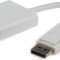 CABLU video GEMBIRD, adaptor DisplayPort (T) la DVI-I DL (M), 10cm, rezolutie maxima 1920 x 1200 la 60 Hz, alb, &quot;A-DPM-DVIF-002-W&quot; (timbru verde 0.08