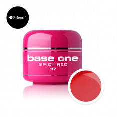 Gel uv Color Base One Silcare Clasic Spicy Red 5gr