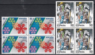 Spania 1988 - Crăciun, Bloc de 4, MNH foto