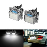 Set 2 Lampi LED Numar Auto Mercedes Benz W204 W221 W212 W222 BRABUS 18LED 2835 6500K Canbus, Fara Eroare OEM A2218200856 Plug &amp; Play AutoREY&reg;
