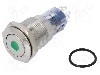 Intrerupator anti-vandalism, ON-(ON), &Oslash;16.2mm, BULGIN, MP0045/1E1GN012S