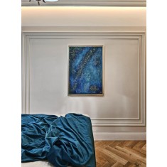 Marina &ndash; pictură originală, tehnică mixtă, lucrare unicat