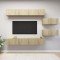 Gossi set de dulapuri tv, 6 piese, stejar sonoma, lemn prelucrat