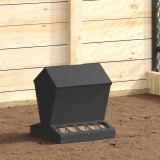 vidaXL Feeder pentru pui Negru 40 x 40 x 45 cm Oțel Laminat la Rece 874678