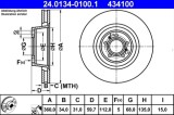 Disc frana ATE 24.0134-0100.1