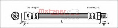 Conducta / cablu frana MERCEDES C-CLASS Combi (S202) (1996 - 2001) METZGER 4110578 foto