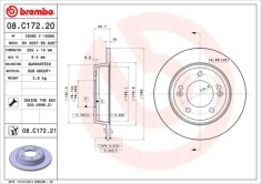 BREMBO 08.C172.21 PRIME LINE - UV Coated Disc frana