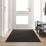 Preș de ușă spălabil Negru 120x300 cm, vidaXL