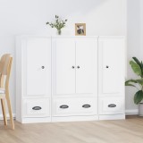 VidaXL Dulapuri &icirc;nalte, 3 piese, alb, lemn prelucrat 3185295