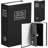 Caseta de valori, cutie metalica cu cheie, portabila, tip carte, Dictionar, negru, 24x15.5x5.5 cm Household NewTrend