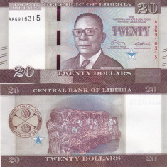 Liberia 20 Dollars 2016 P-33a UNC