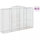 Cumpara ieftin Cosuri gabion arcuite 13 buc, 300x50x180/200 cm fier galvanizat
