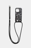 Karl Lagerfeld husă pentru telefon iPhone 16 Pro culoarea negru, KLHCP16LPGGRMPCK