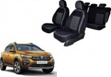 Cumpara ieftin Set Huse scaune dedicate DACIA SANDERO STEPWAY 2021 - 2023 (Bancheta fractionata)