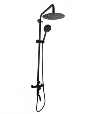 Coloana de dus Mixxus SUS-009-J NEGRU, 120 cm baterie si para, monocomanda, furtun flexibil Innovative ReliableTools foto