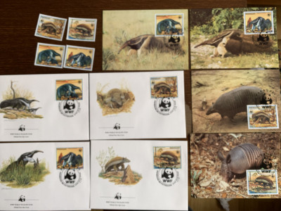 paraguay - vultur - serie 4 timbre MNH, 4 FDC, 4 maxime, fauna wwf foto