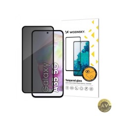 Folie de protectie Ecran Privacy WZK AntiSpy pentru Samsung Galaxy A35 5G A356 Sticla Securizata Full Glue