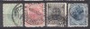 ROMANIA 1898 LP 52 CAROL SPIC DE GRAU CULORI SCHIMBATE UPU FILIGRAN PR STAMPILAT