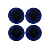 Set 4 capacele roti 57 mm Renault, pentru jante aliaj, Negru Albastru, Autohelix MSA