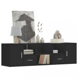 Gossi dulap de colt, negru, 160x40x45 cm, lemn prelucrat