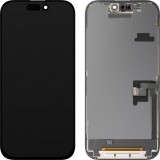 Display cu Touchscreen ZY pentru Apple iPhone 16 Pro, cu Rama, Versiune LCD In-Cell IC Movable, Negru, Swap