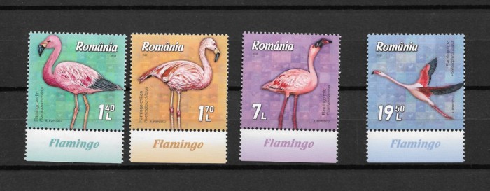 ROMANIA 2021 - FLAMINGO, TABS 1 DIN COALA DE POSTA, MNH - LP 2336