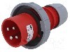 Conector alimentare AC, IEC 60309, IP67, 32A, 440V AC, 4 pini, PCE - 0242-3V