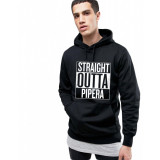 Hanorac Barbati Negru - Straight Outta Pipera - M