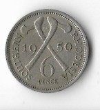 Moneda 6 pence 1950 - Southern Rhodesia